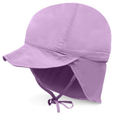 Protective Baby Sun Hat with UPF 50+ Protection Adjustable Infant Summer Beach Flap Hats for Boy & Girl Breathable Toddler Swim Pool Play Sunhat with Wide Brim Lavender 6-18 Months (44-48 cm)